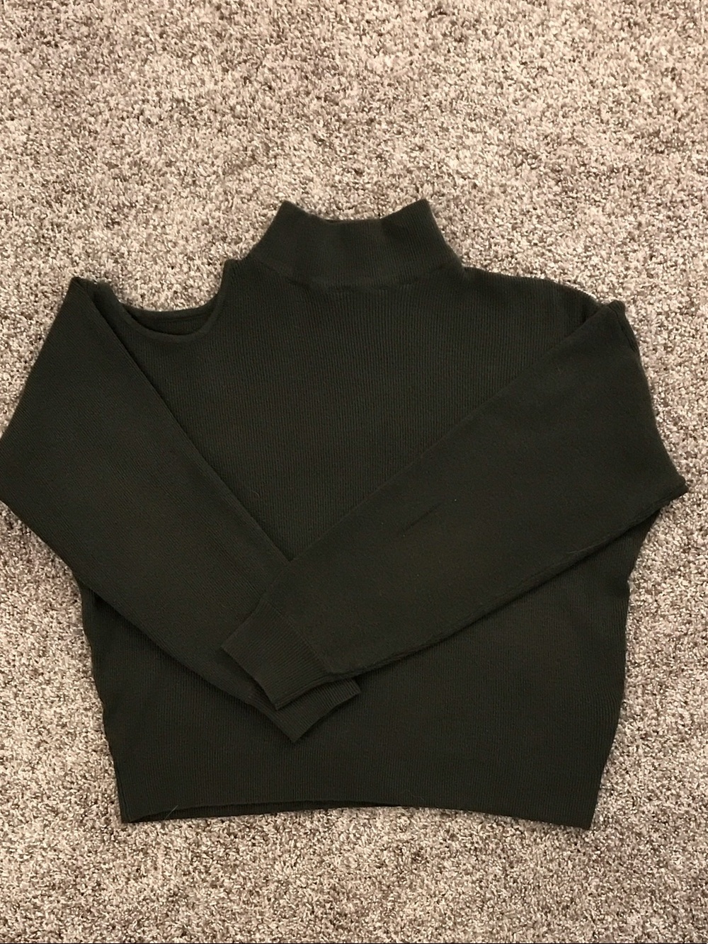 Evereve Dark Olive Turtleneck Sweater